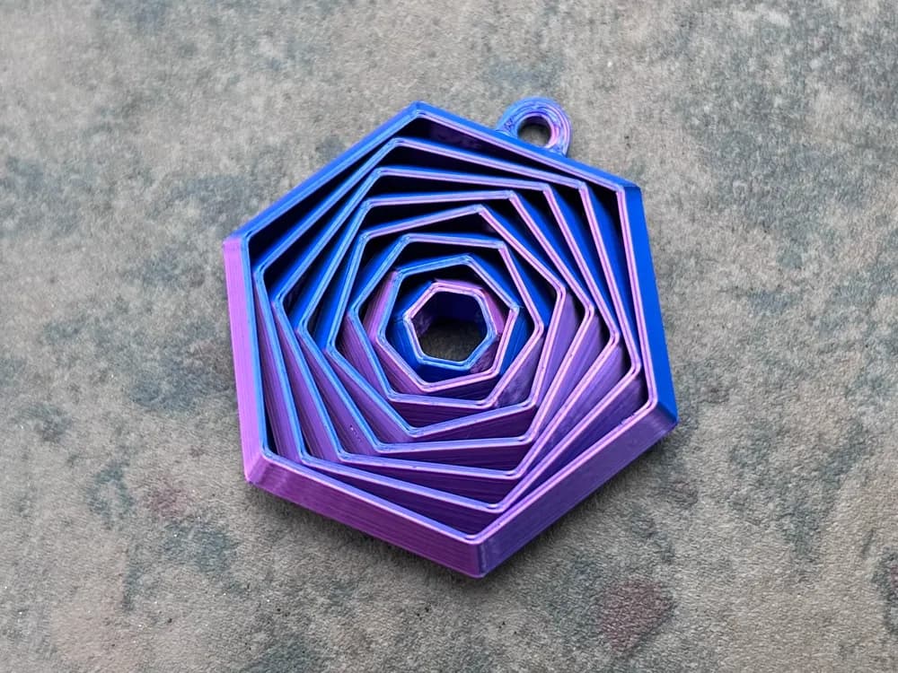 Porte-clés Hexagone Fidget - Image 2