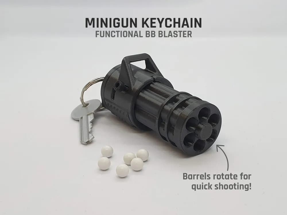 Porte-clés Minigun Fonctionnel