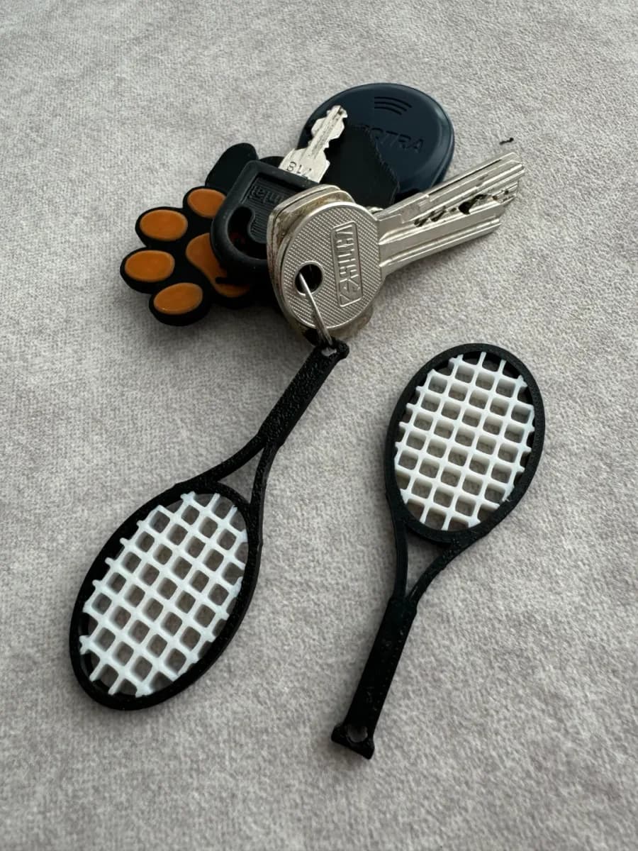 Tennis Raquette Porte-clés - dual color - Image 2