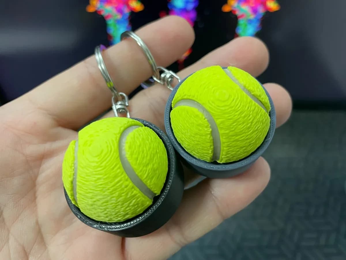 Porte-clés Tennis Ballon Fidget Clicker - Image 2