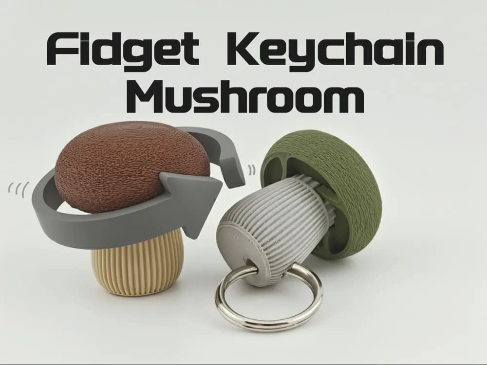 Porte clé champignon