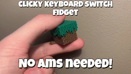 Minecraft Grass Block Clicky Anti-Anti-stress Porte-clés