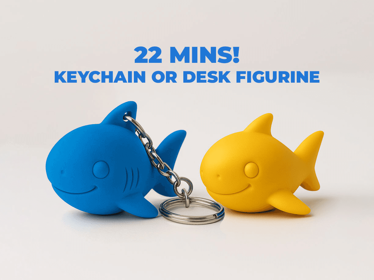 Mini Requin Bureau Figurine Or Porte-clés