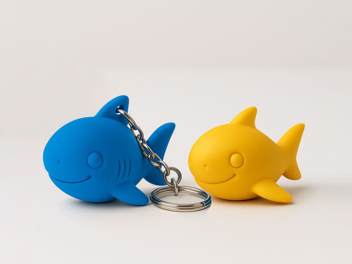 Mini Requin Bureau Figurine Or Porte-clés - Image 2