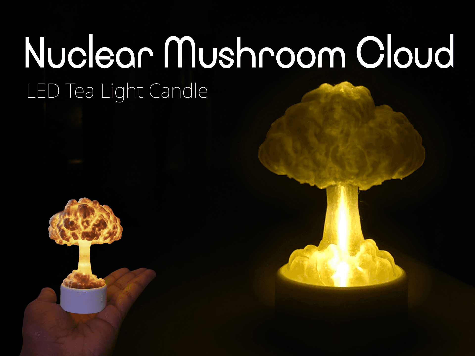Nuclear Mushroom Cloud LED Tea Veilleuse Candle Lampe