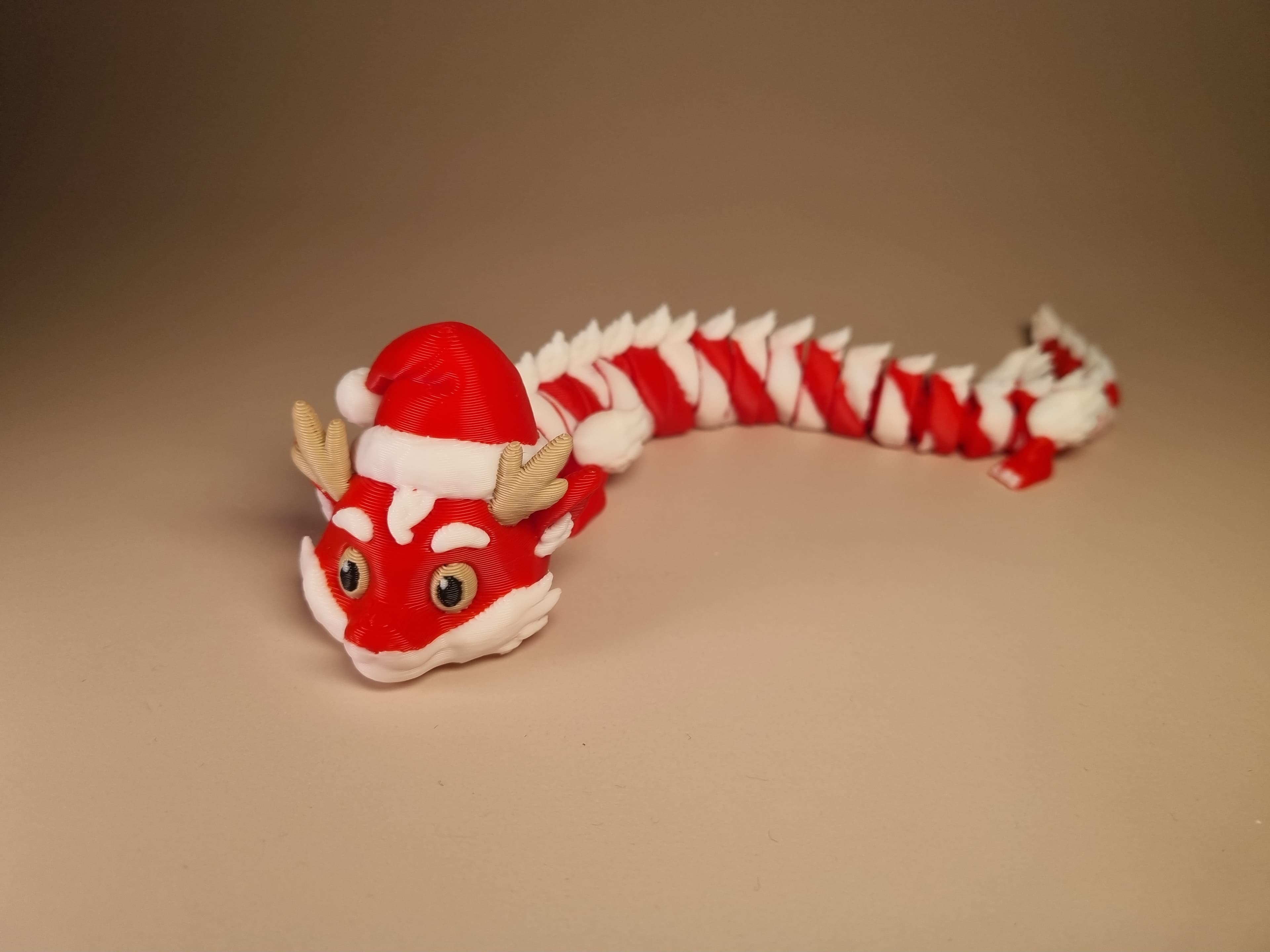 Candy Cane Flexible Dragon - Image 3