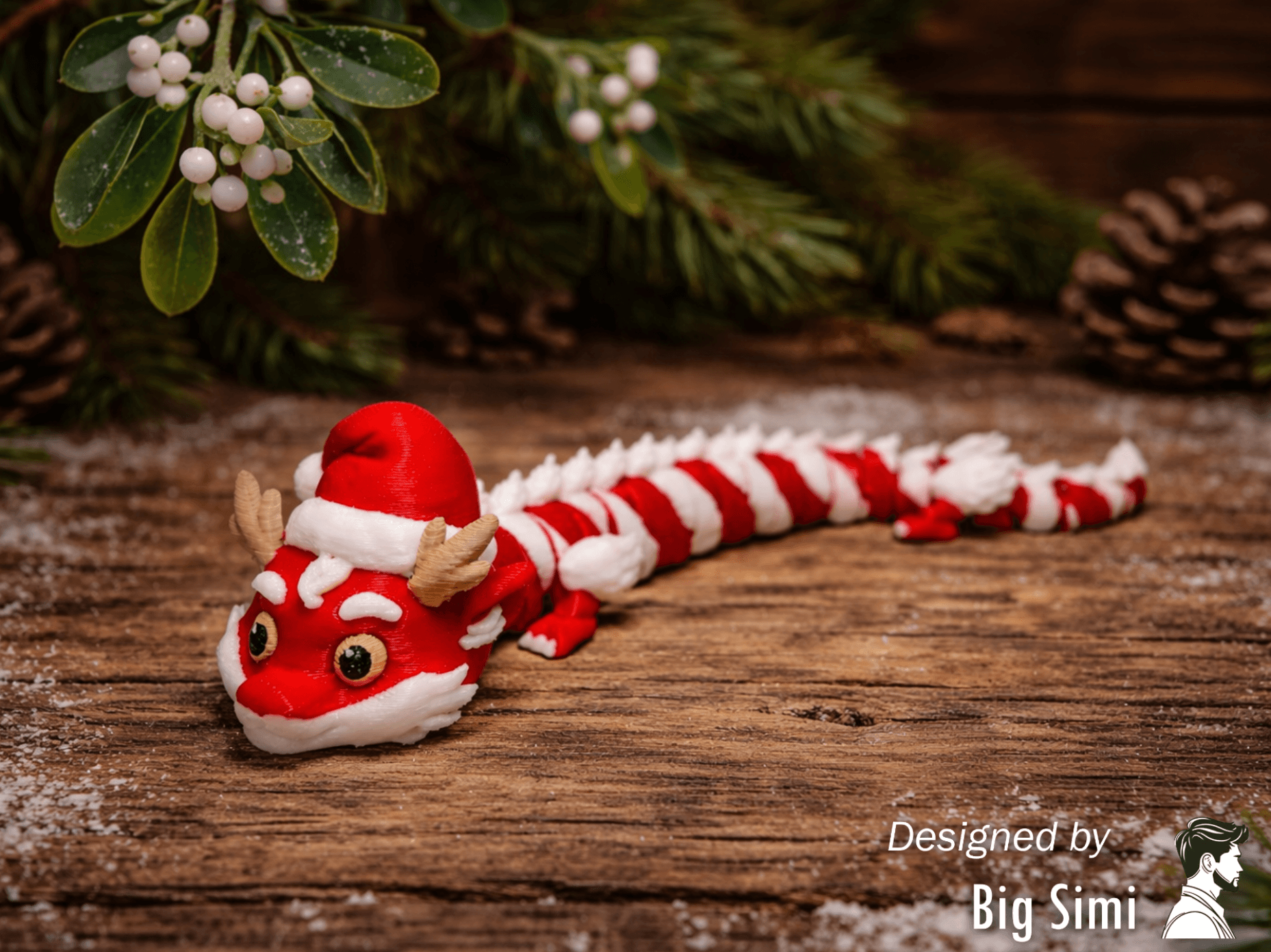 Candy Cane Flexible Dragon
