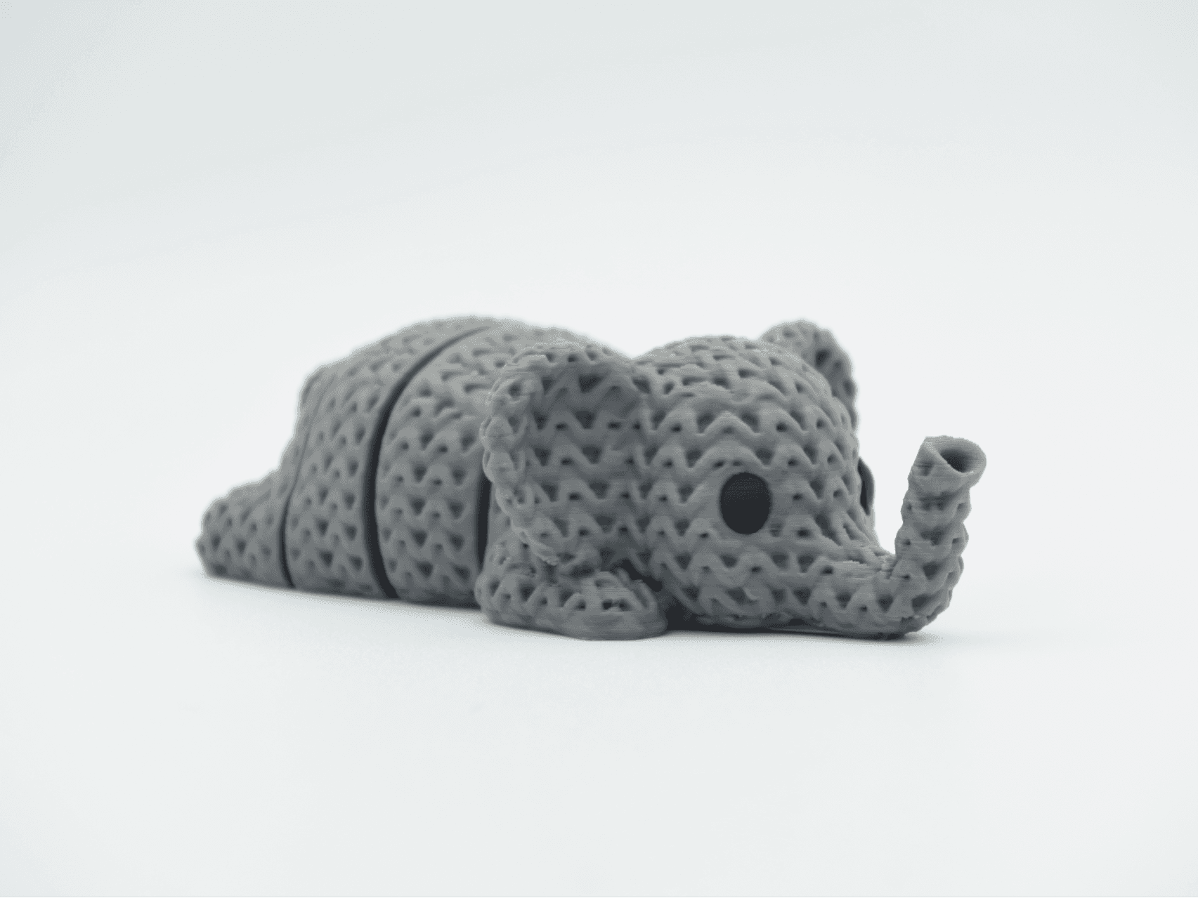 Porte-clés Éléphant Tricoté Articulé