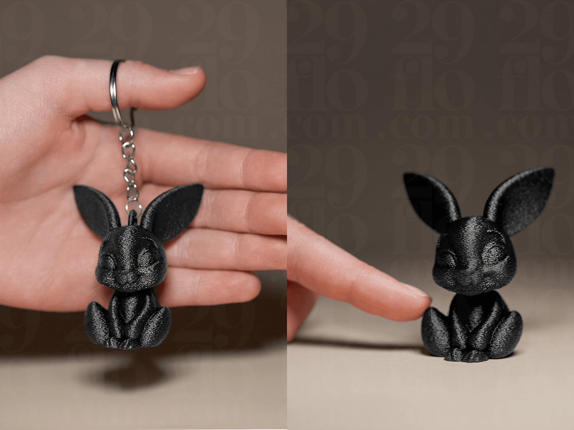 Mini Lapin Figurine And Porte-clés