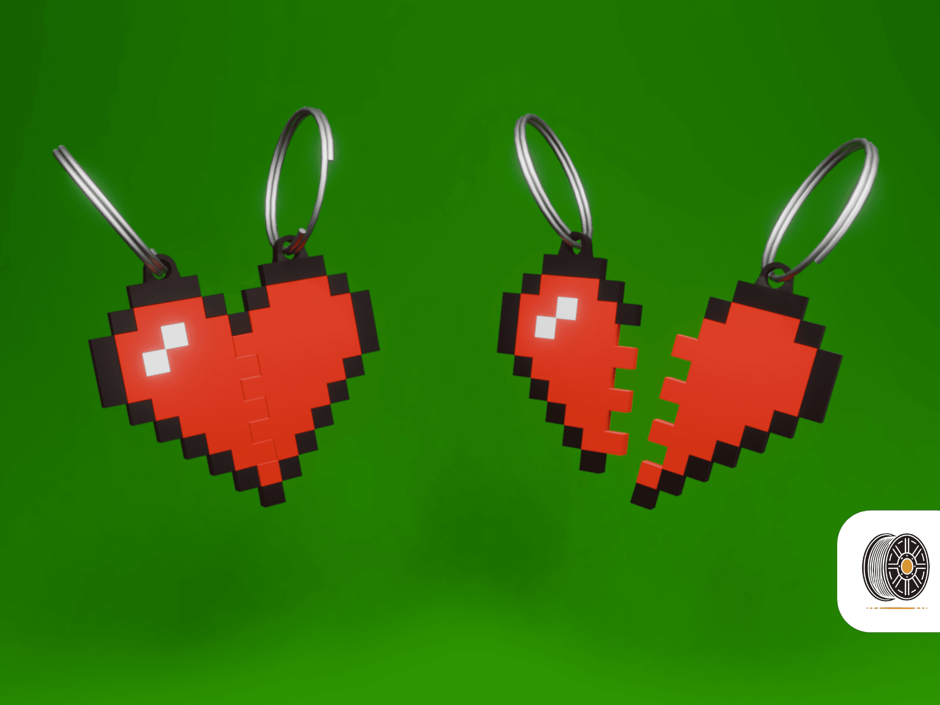 Porte-clés Cœur Minecraft