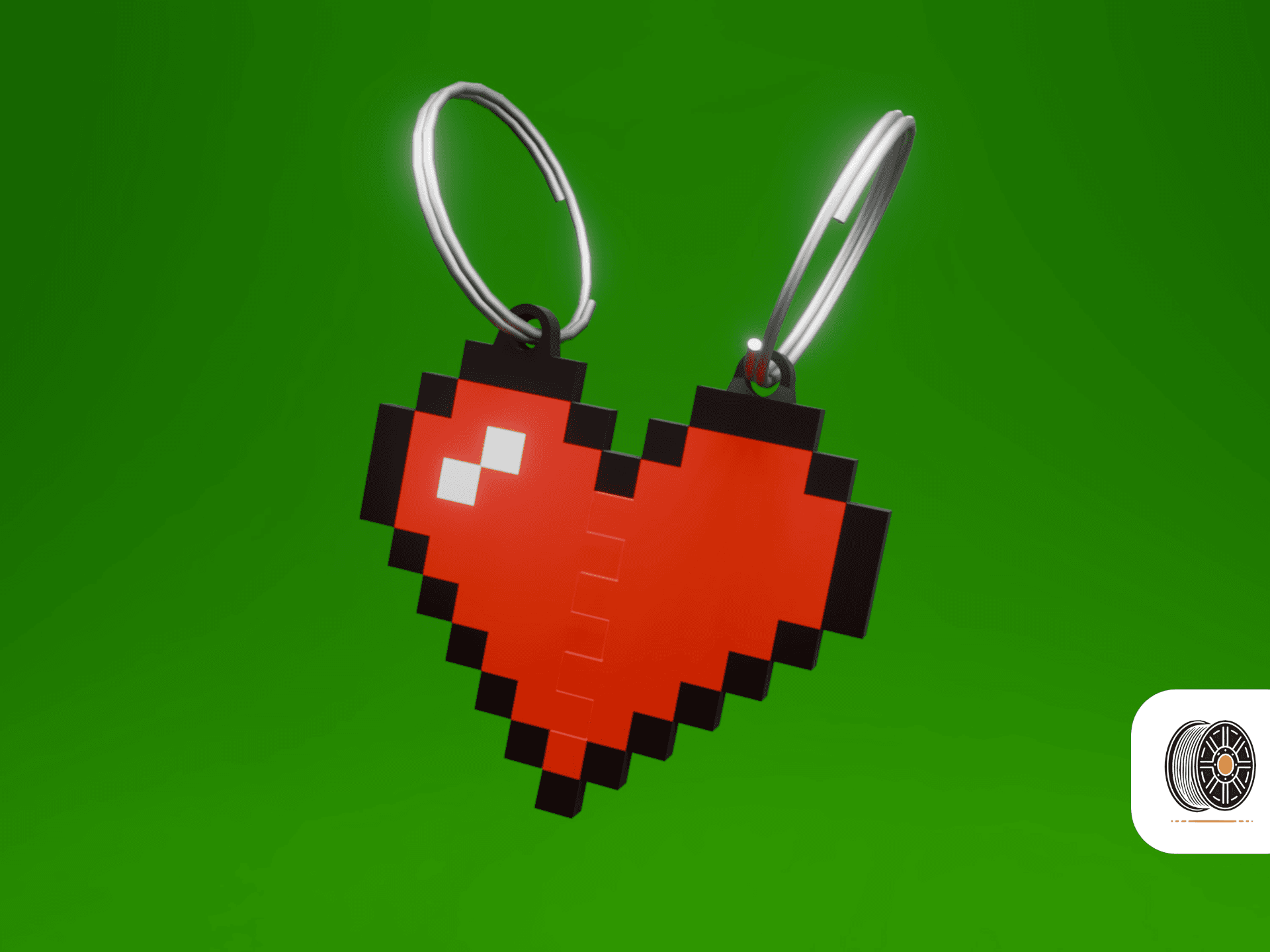 Porte-clés Cœur Minecraft - Image 3