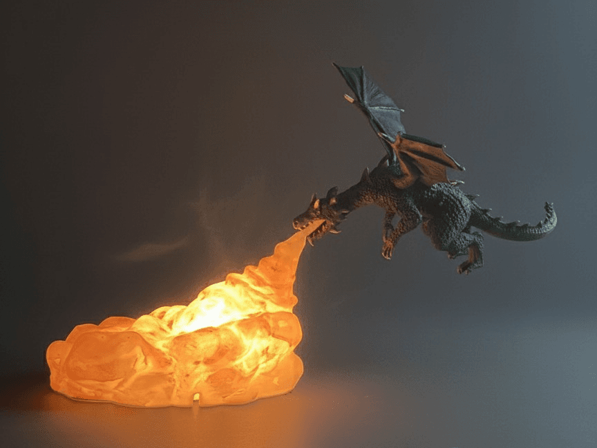 Dragon Breathing Fire Lampe