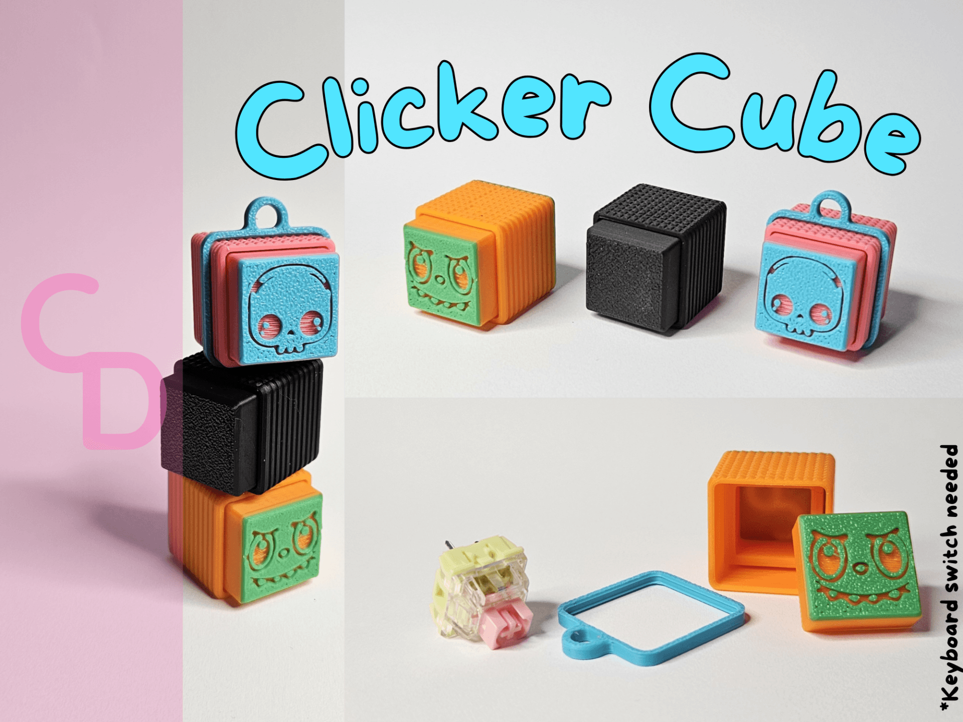 Kawaii Anti-Anti-stress Clicker Cube Anti-stress Jouet Calming