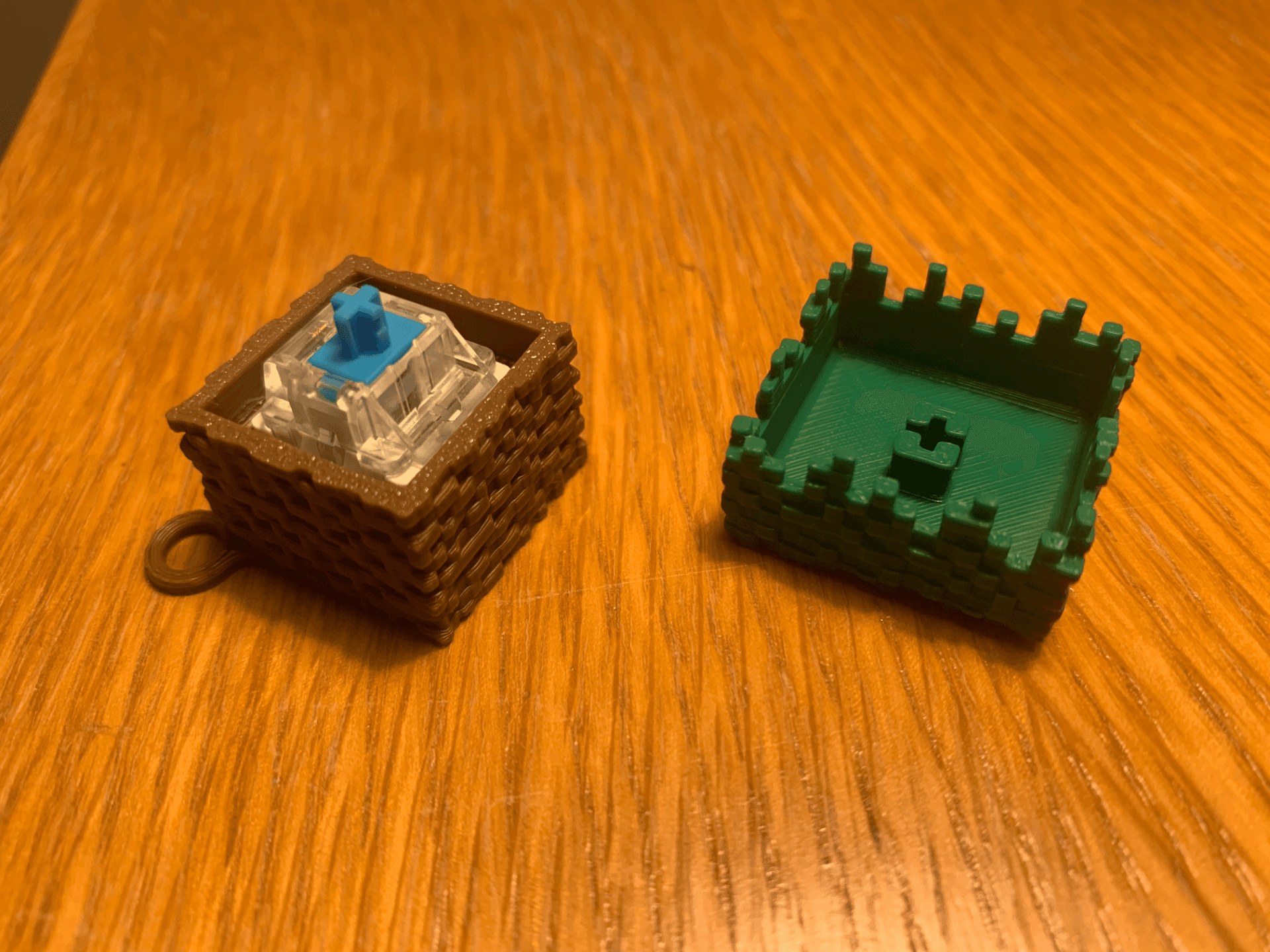 Minecraft Grass Block Clicky Anti-Anti-stress Porte-clés - Image 2