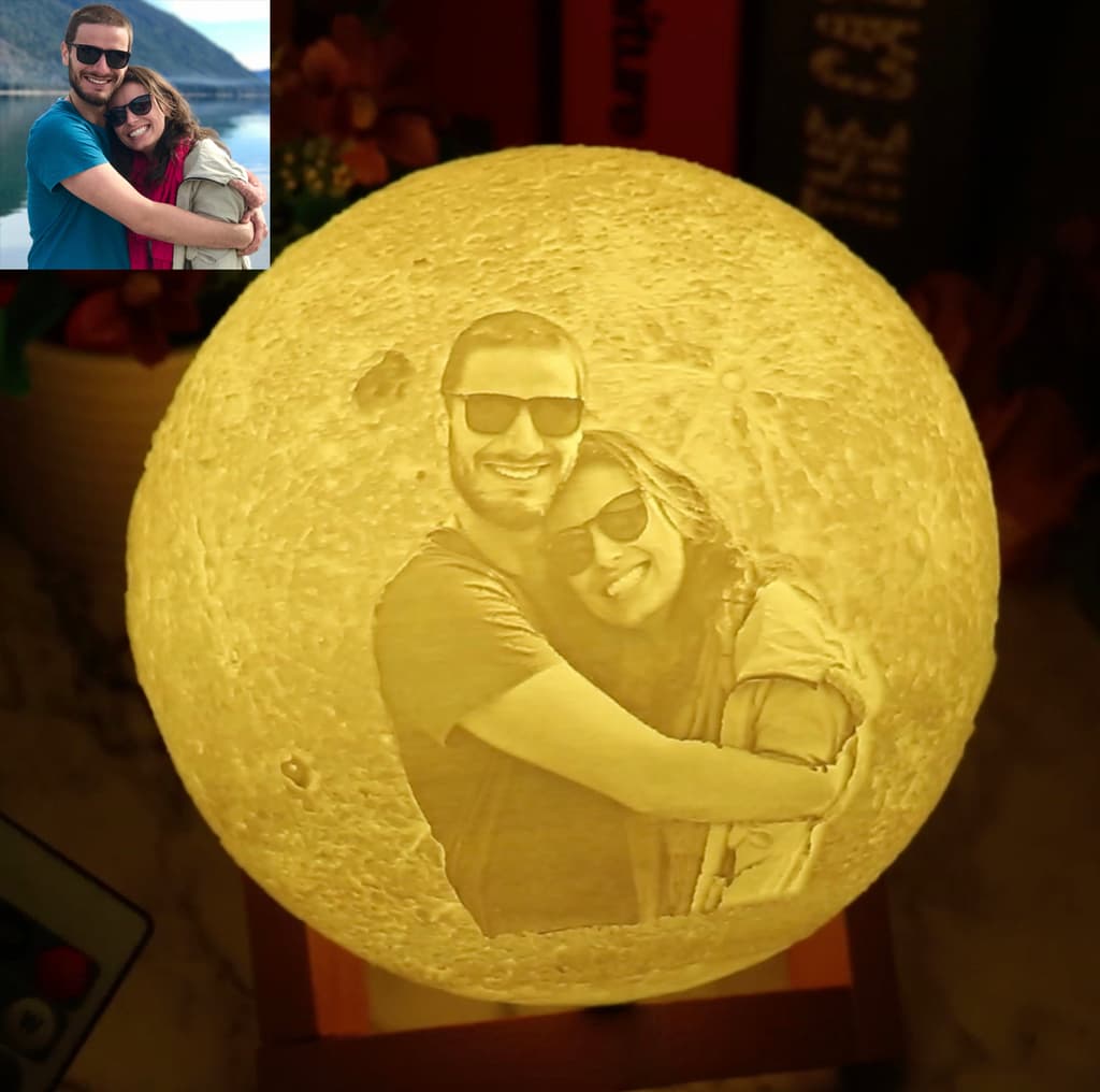 Customizable Lune Lampe With Photo