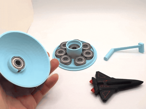 Flying Fighter Jet Anti-Anti-stress Toupie - Image 4