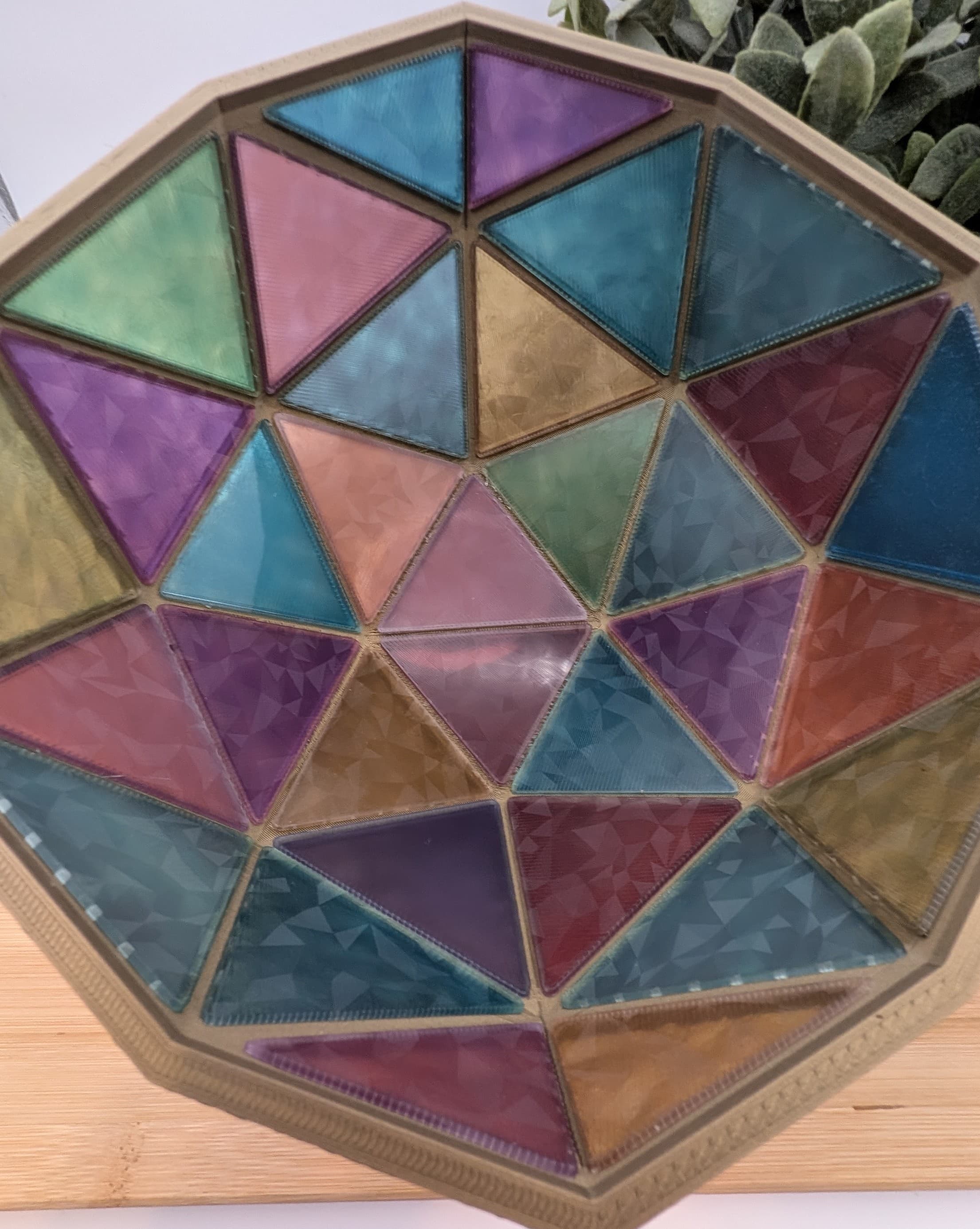 Mosaic Stained Glass Tortue Lampe - Image 5