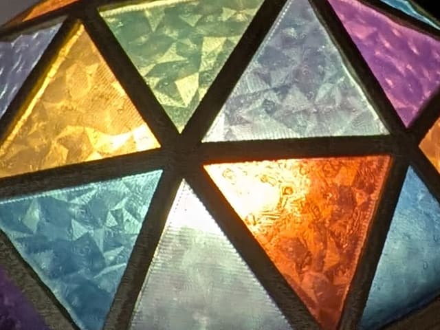 Mosaic Stained Glass Tortue Lampe - Image 3