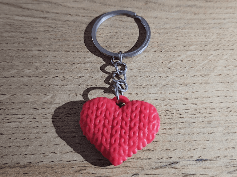 Knitted C Ur Porte-clés