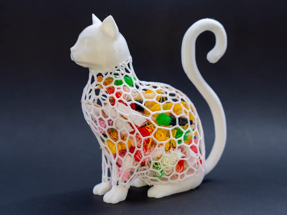 Décoration Artistique Chat et Litière - Image 2