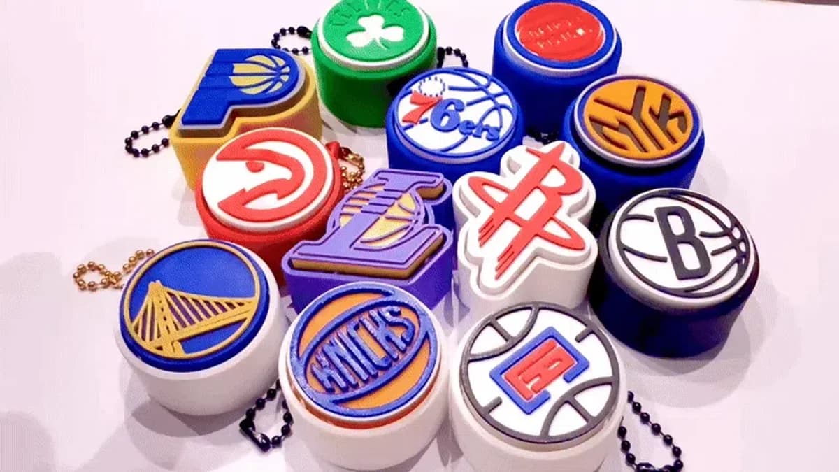 BasketBallon NBA Équipe Clicker Fidget Porte-clés - Image 2