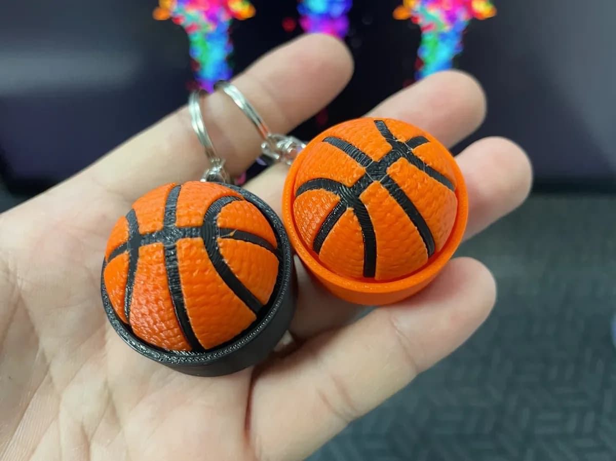 Porte-clés BasketBallon Fidget Clicker - Image 2