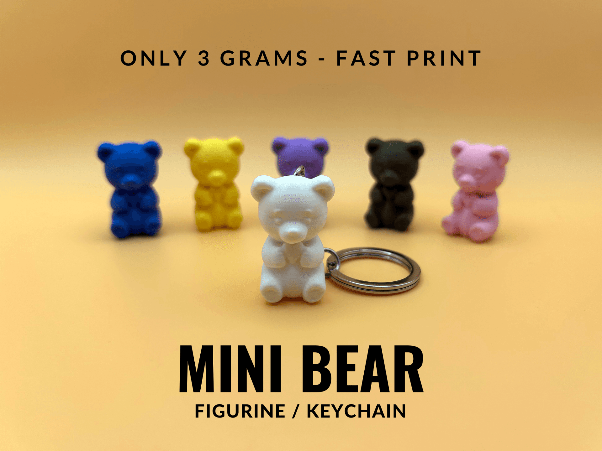 Mignon Mini Ours - Figurine Porte-clés - Image 5